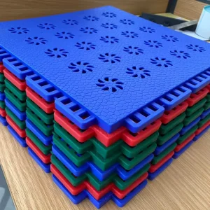 Modular Interlocking Plastic Floor Tiles for Outdoor Playground & Badminton Court Flooring