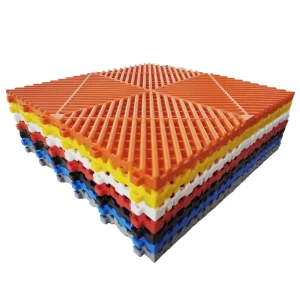 Modular Interlocking Plastic Garage Floor Tiles for Auto Detailing