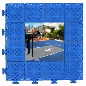 Modular Interlocking Plastic Sport Court Tiles for Basketball, Pickleball, Badminton, and Volleyball