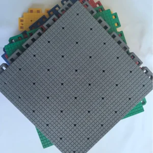 Modular Interlocking Sports Floor Tiles for Outdoor Basketball, Tennis & Five-a-Side Courts