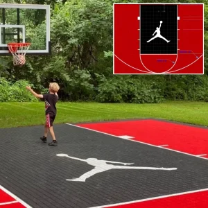 Modular Outdoor Basketball and Badminton Court Flooring Tiles for Yards and Schools