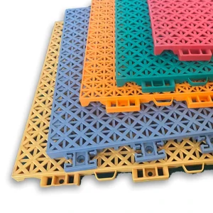 Modular Outdoor Sports Flooring Anti-Slip Eco-Friendly Football Basketball Interlocking PP Vinyl Plastic Floor