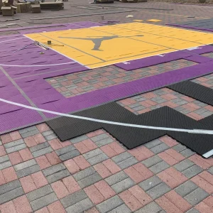 Modular PP Interlocking Suspension Sports Floor Tiles Outdoor Basketball Court Flooring