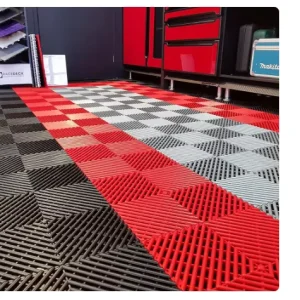 Modular PP Interlocking Vinyl Garage Floor Tiles Heavy Duty Warehouse Indoor Flooring Mats 18mm Thick