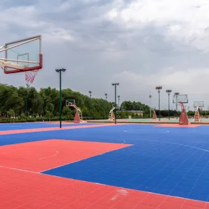 Modular PP Sports Flooring System for Residential Backyard Basketball Courts