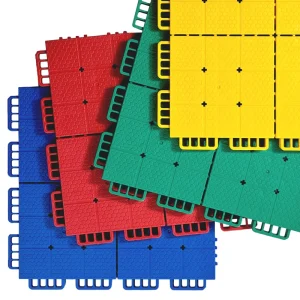 Modular PP Square Interlocking Sports Flooring Tiles for School Gyms, Indoor and Outdoor Kindergarten Floors