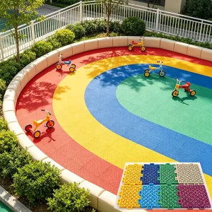 Modular Snap Together PP Floor Outdoor Playground Flooring for Early Childhood Education Park