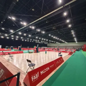 Modular Solid Wood Multi sport Flooring for Basketball Badminton Volleyball Tennis Courts Quick Assembly 20mm Thick