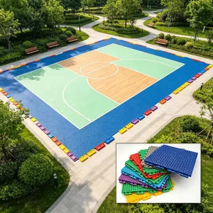 Modular Sports Flooring for School Playground Renovation Outdoor Multi-Function Court Flooring