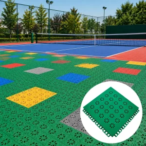 Modular TPE Interlocking Floor Tiles for Kindergarten Playgrounds Sports Courts and Recreation Areas