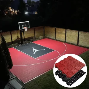 Modular Tiles Sports Flooring Moveable Outdoor Basketball Badminton Rubber Court Floor Mat Flooring Tiles