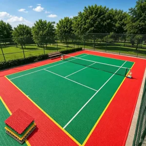 Moisture-Proof PP Interlocking Floor Damp Climate Coastal Area Open Pickleball Court Floor Tile