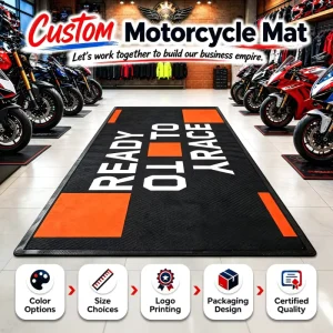 Motorcycle Floor Mat Nylon TPR Pit Mat