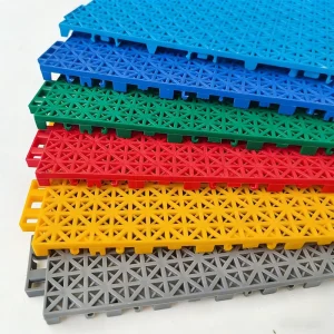 Multi Non Slip Interlocking Vinyl PP Floor Tiles Basketball Courts Outdoor Playgrounds Cleaning Maintenance Free