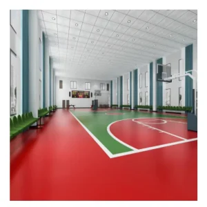 Multi Purpose Indoor PVC Sports Flooring Non Slip Waterproof for Basketball Tennis Badminton Court