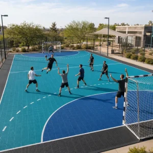 Multi Purpose PP Modular Sports Flooring Tiles for Handball Volleyball Basketball Court Applications