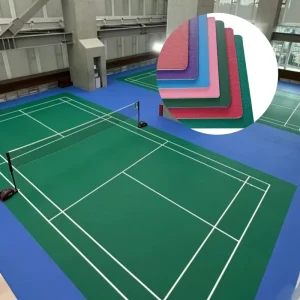 Multi Sport Athlete Specific Wear Resistant Non Slip PVC Flooring for Soccer and Badminton Courts