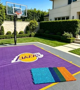 Multi Sport Court Flooring Basketball Half Court Outdoor Pickleball Court Interlocking PP Tiles Eco Friendly