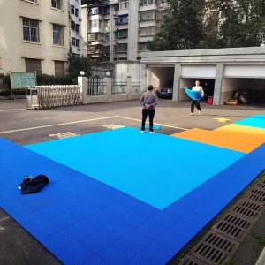 Multi-Sport Outdoor PP Interlocking Court Tiles for Basketball Pickleball and Tennis Slip-Resistant Training Mat