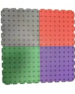 Multi-Sport TPE Rubber Interlocking Flooring Tiles for Indoor Basketball and Badminton Courts