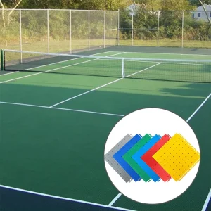 Multi Sports TPE Plastic Tile Standard Size Basketball Court Futsal Tennis Floor