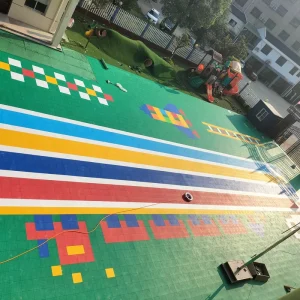Multi Use Outdoor Sports Court Flooring Tiles Modern Design PP Material Click for Pickleball Basketball PVC Vinyl Court Flooring