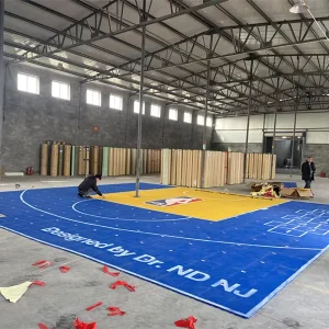 Multi sport Purpose PP UV Basketball Portable Badminton Court Mat Synthetic Basketball Court Flooring Tiles