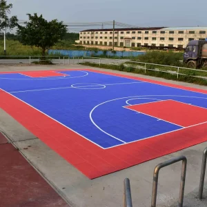 Multicolor Fiba 3×3 Soccer Futsal Court Flooring Interlocking Eco Friendly Shock Absorption Modular Indoor Outdoor Use