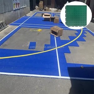 Multifunctional TPV Basketball Tennis Court Modular Plastic Tile Sports Flooring