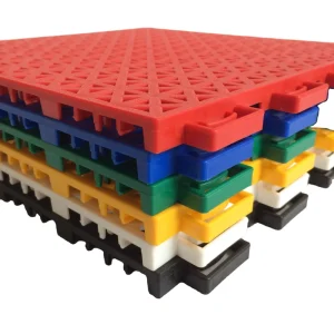 Multipurpose Outdoor Vinyl Flooring Tiles Click Portable Design School Safety Sports Anti Slip Plain Surface PP Material