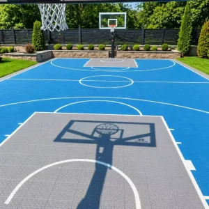 Multipurpose Portable PP Material Flooring Outdoor Sports Court Flooring with Customized Logo