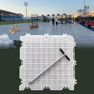 N-02 Industrial Grade Anti-Slip Temporary Turf Protection Floors Heavy Duty Interlocking Modular Plastic Tiles
