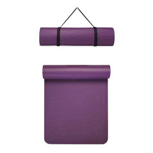 NBR Extra-Wide Extra-Long Non-Slip Yoga Fitness Mat for Beginners, Plank, and Push-Up Exercises