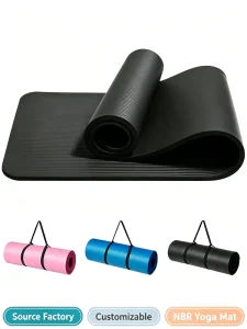 NBR Pilates Mat 13mm Thick Water-Resistant Non-Slip for Home Gym