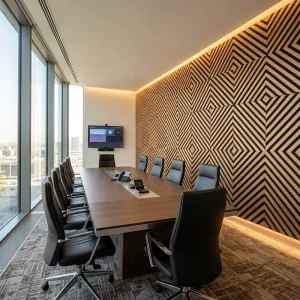 NRC 0.85+ Acoustic Wall Panels Sound Absorption Insulation Fireproof for Living Rooms Offices Boardrooms Studios Modern Design