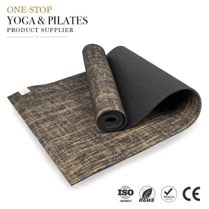 Natural Hemp PVC Yoga Mat 183x61x0.5cm Eco-friendly Non-toxic Bulk Exercise Mat