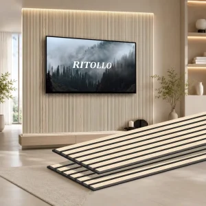Natural MDF Modern Acoustic Slat Wood Wall Panels Decorative Sound Insulation Panels for Hotel Apartment Hospital Use