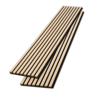 Natural Oak 3D Slat Wood Wall Acoustic Panels Decorative Sound Proof Panels for Walls and Ceiling