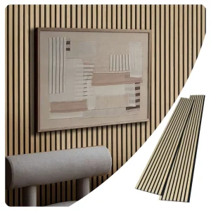 Natural Oak Acoustic Slat Wood Wall Panels Akupanel Acoustic Panel Wooden for Wall and Ceiling