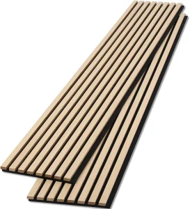 Natural Oak Slatted Wooden Acoustic Panel for Interior Wall and Ceiling Decorative