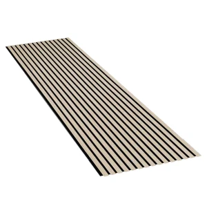 Natural Oak Wood Veneer Acoustic Panels Akupanel Slat Panels for Bedroom Hotel Apartment Soundproofing Interior Design