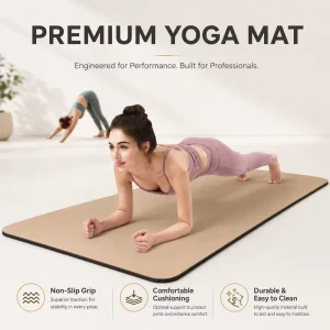 Natural PU Rubber Yoga Mat Eco Friendly TPE-Free Biodegradable Pill Wavy Mat Non-Slip Fitness Mat for Professional Studio