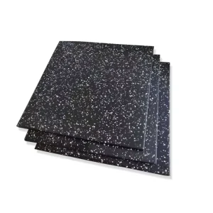 Natural Rubber Gym Sports Floor Mat Flower Particle Power Zone Shock-Absorbing 20-30 mm Thick Composite