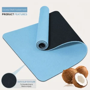 Natural Rubber Yoga Mat Professional Non-Slip Extra Thick 5mm Eco-Friendly Exercise Mat Durable Stain-Resistant