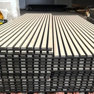 Natural Wood Slat Panels on Wall 2400*600 mm Walnut Acoustic Panels 27-13 Slat Acoustic Panel 25-15 Wall Decor