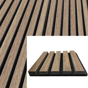 Natural Wooden Acoustic Wall & Ceiling Panels PET MDF Sound Absorbing Panels