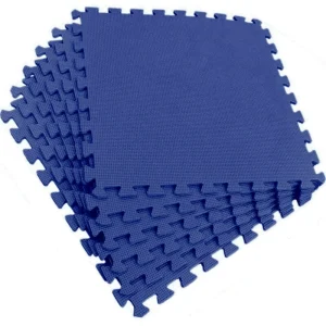 Navy Blue Non-Toxic EVA Puzzle Play Mat for Children Customizable 45 Shore C Hardness Home and Gym Floor Mats