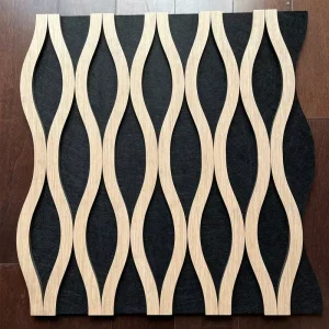 New Design 3D Elegant Waves Akupanel Acoustic Panel Wooden Slatted Sound Acoustic Wooden Acoustic Panel Can Be Customized