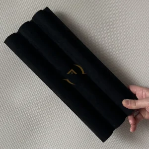 New Design Akupanel Wood Acoustic Wall Panels Black Suede Veneer Half Round MDF Slat Acoustic Panel with PET Felt Board