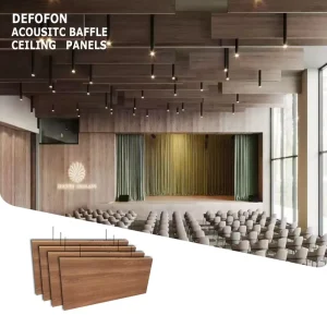 New Design Flame Retardant Acoustic Panel Baffles for Absorbing Sound Ceiling Panels Long Strip Ceiling Panel